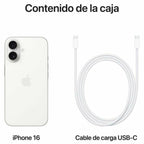 Apple iPhone 16 – 6,1" | 128 Go | Blanc | 5G | iOS