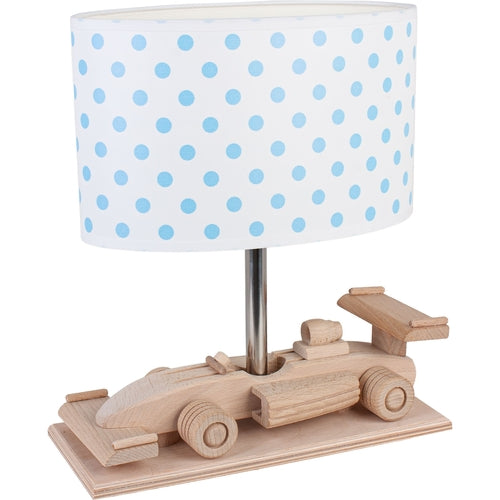 Lampe de Table Enfant Camion de Course à Pois LED Veilleuse