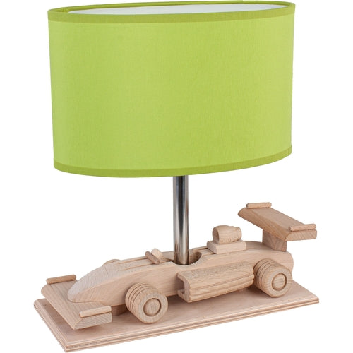 Lampe de Table Enfant Voiture de Course Verte LED Veilleuse