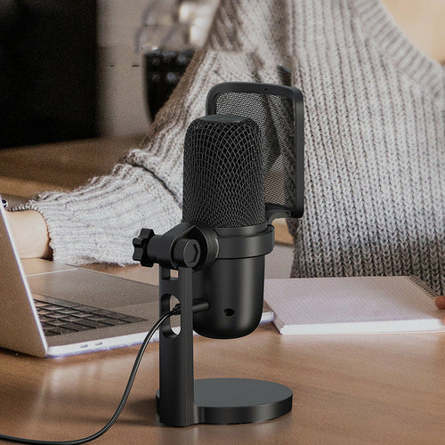 Microphone USB Streaming Gaming - Condensateur 192kHz Studio Noir