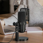 Microphone USB Streaming Gaming - Condensateur 192kHz Studio Noir