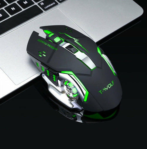 Souris Gaming Sans Fil 2.4G - 2400 DPI Rechargeable avec Éclairage LED