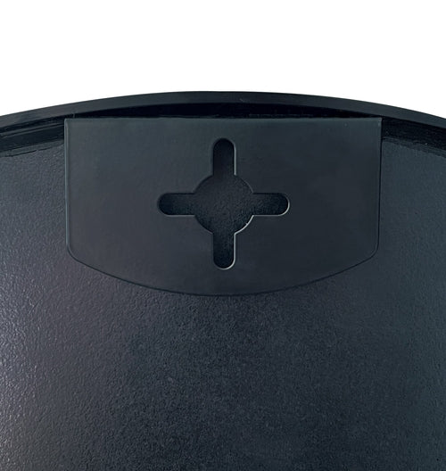 Miroir de salle de bain arqué encadré en métal noir de 60.94x91.44 cm pour mur.