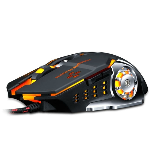 Souris Gaming Filaire Mécanique - 1600 DPI 6 Boutons Ergonomique Noire