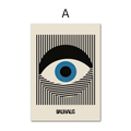 Poster Bauhaus Œil Géométrique – Art Mural Moderne Premium