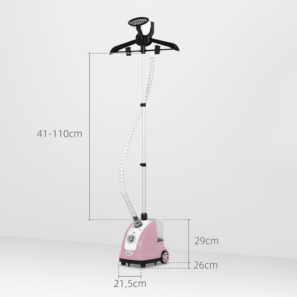 Défroisseur vapeur vertical défroisseur à vêtements 1,4 L 1950 W débit vapeur 32g/min tige telescopique rose noir