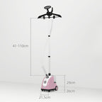 Défroisseur vapeur vertical défroisseur à vêtements 1,4 L 1950 W débit vapeur 32g/min tige telescopique rose noir