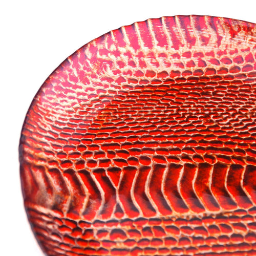 Set de 4 Assiettes à Dessert Motif Serpent 21,5 cm - Céramique Premium