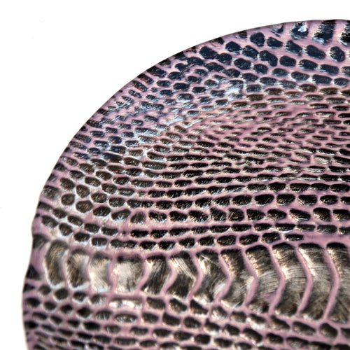 Set de 4 Assiettes à Dessert Motif Serpent 21,5 cm - Céramique Premium