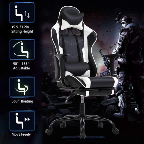Chaise Gaming Ergonomique Bureau PU - Fauteuil Gamer Executive Confort