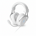 Casque Gaming Deltaco WH85 57mm LED – Micro Ajustable, Stéréo & Chassis Aluminium | Blanc