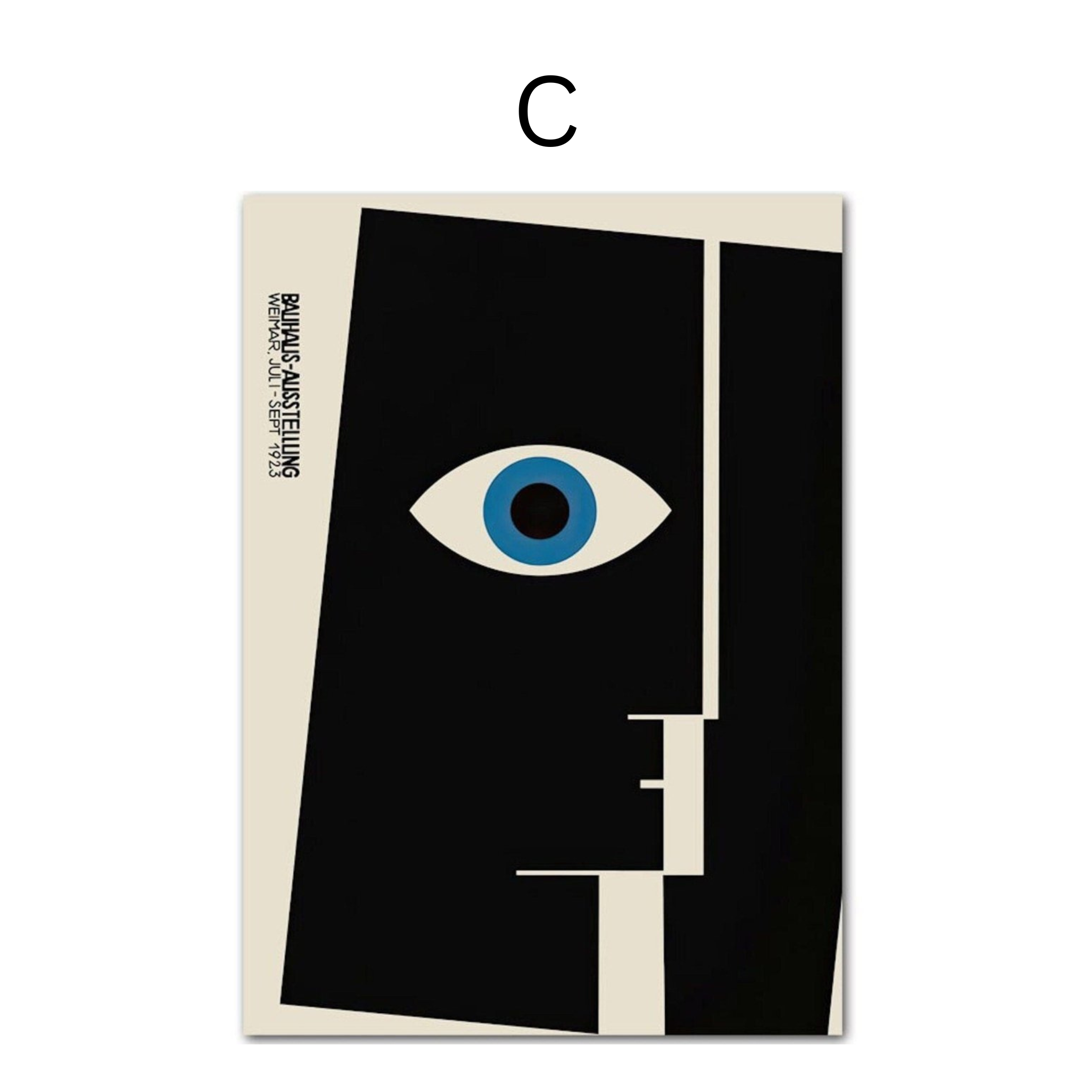 Poster Bauhaus Œil Géométrique – Art Mural Moderne Premium