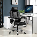 Chaise Bureau Ergonomique HOMCOM Executive PU - Fauteuil Pivotant Inclinable