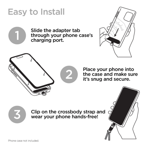 Chaîne Argentée avec Cuir Végan Noir HyperGear