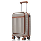 3-Piece Luggage Set, 20-Inch with USB Port, Front Opening Airline Design