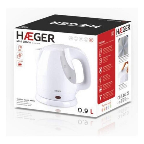 Bouilloire Électrique Haeger Mini Lisbon 0,9L 1300W - Compacte Aluminium