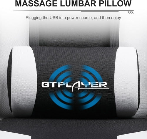 Chaise Gaming avec Repose-Pieds et Support Lombaire - Fauteuil Gamer Ergonomique