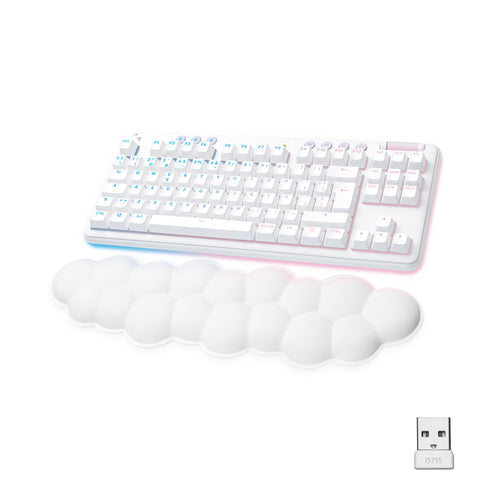 Clavier Gaming Mécanique Logitech G715 TKL RGB Sans Fil - QWERTY Espagnol Blanc