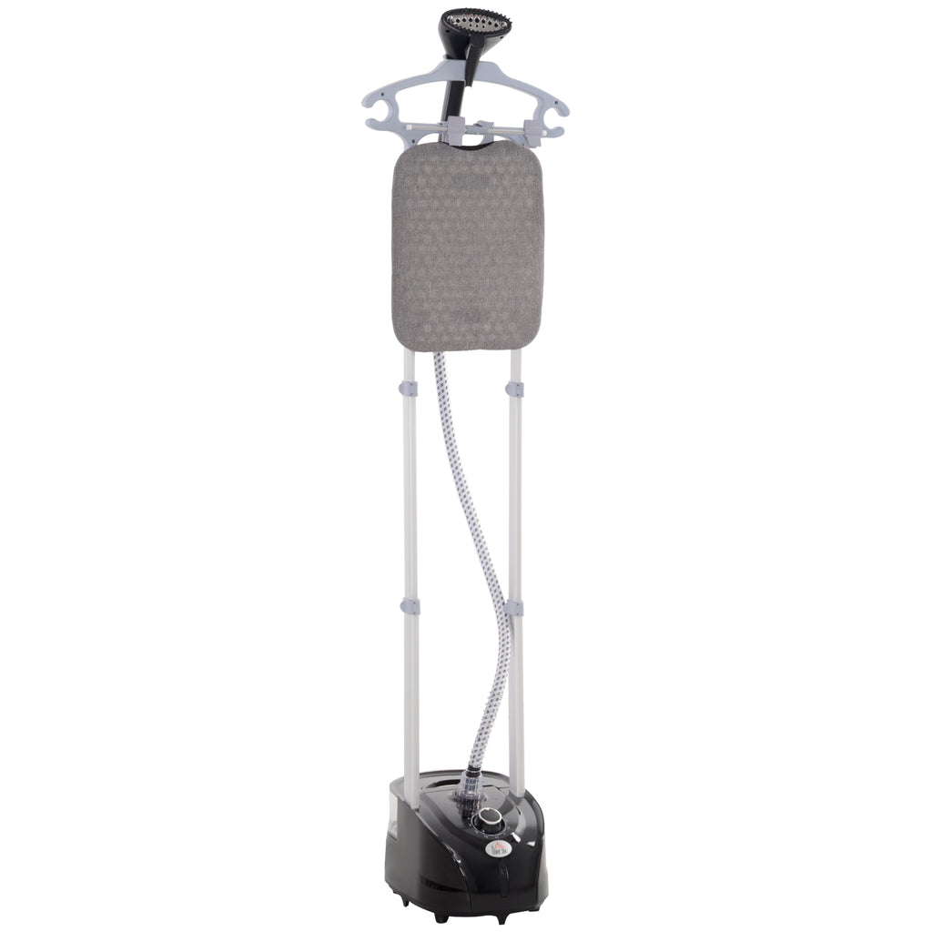 Défroisseur vapeur vertical 1950 W 32g/min, réservoir d'eau 2 L, tige télescopique, 11 températures réglables, noir
