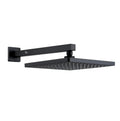 Pommeau de Douche Pluie Carré Noir 20 cm avec Bras 45 cm — Fossa Home