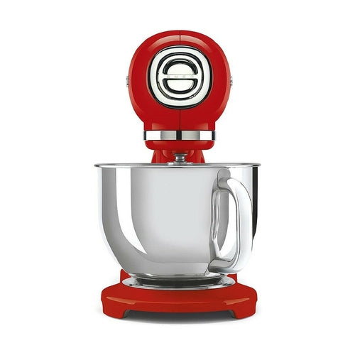 Robot Pâtissier Smeg SMF03RDEU Rouge Rétro 800W - Batteur sur Socle 4,8L Design Années 50