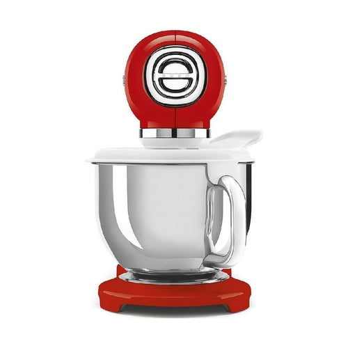 Robot Pâtissier Smeg SMF03RDEU Rouge Rétro 800W - Batteur sur Socle 4,8L Design Années 50
