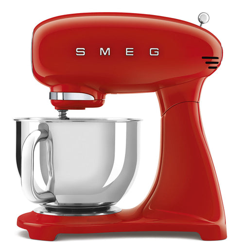 Robot Pâtissier Smeg SMF03RDEU Rouge Rétro 800W - Batteur sur Socle 4,8L Design Années 50