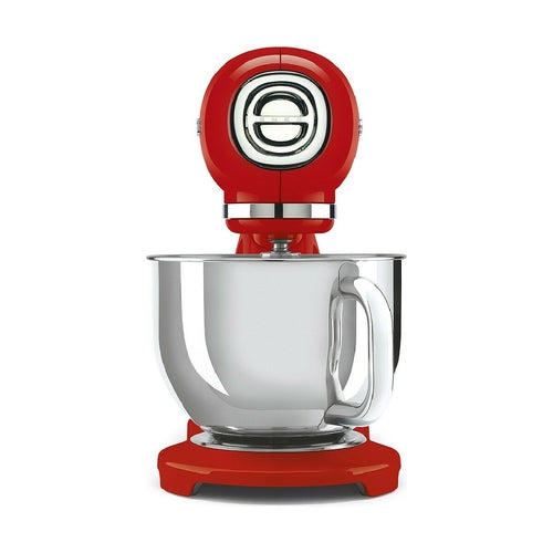 Robot Pâtissier Smeg SMF03RDEU Rouge Rétro 800W - Batteur sur Socle 4,8L Design Années 50