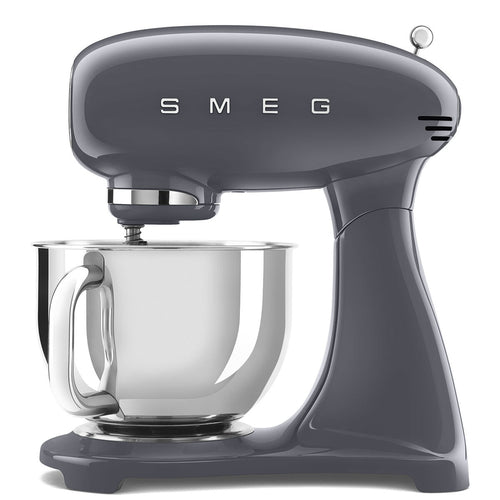 Robot Pâtissier Smeg SMF03GREU Gris 800W - Batteur sur Socle 4,8L Design Années 50