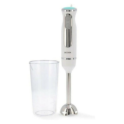 Mixeur Plongeant Dcook 600W Blanc - Blender à Main en Acier Inoxydable avec Bol 0,6L