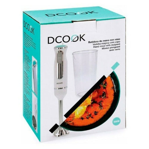 Mixeur Plongeant Dcook 600W Blanc - Blender à Main en Acier Inoxydable avec Bol 0,6L