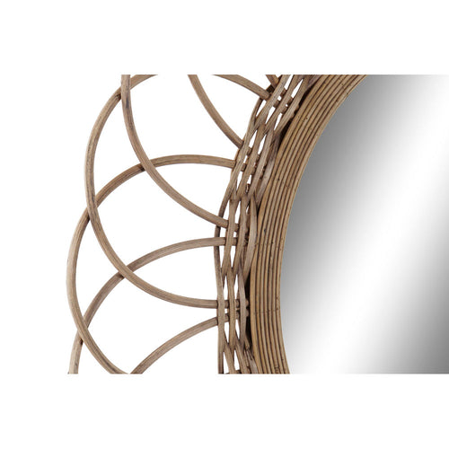 Miroir Mural Rotin Naturel Style Bali - 77cm Rond