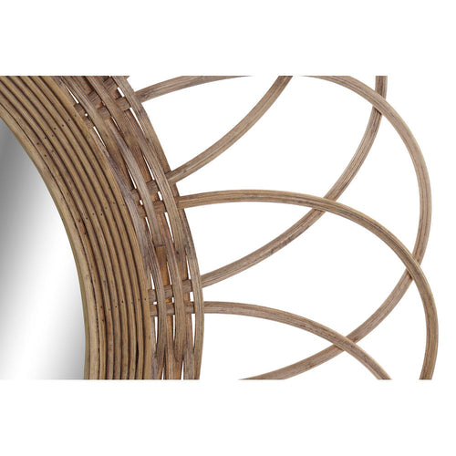 Miroir Mural Rotin Naturel Style Bali - 77cm Rond
