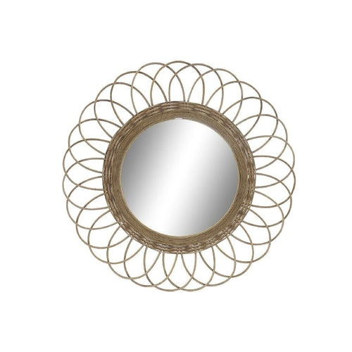 Miroir Mural Rotin Naturel Style Bali - 77cm Rond