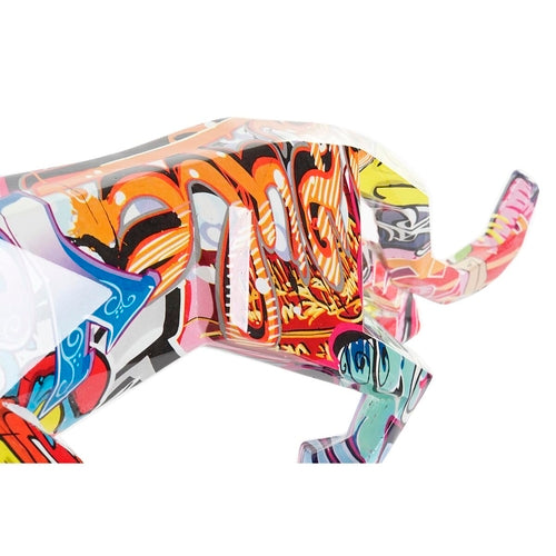 Figurine Décorative Léopard 47,5 cm - Résine Multicolore Style Moderne