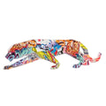 Figurine Décorative Léopard 47,5 cm - Résine Multicolore Style Moderne