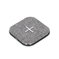 Chargeur Sans Fil KSIX 15W Qi - Charge Rapide Smartphone Gris Textile