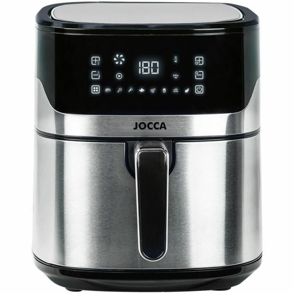 Friteuse à Air JOCCA 2192 5L – 1600W, 8 Programmes, Acier Inoxydable