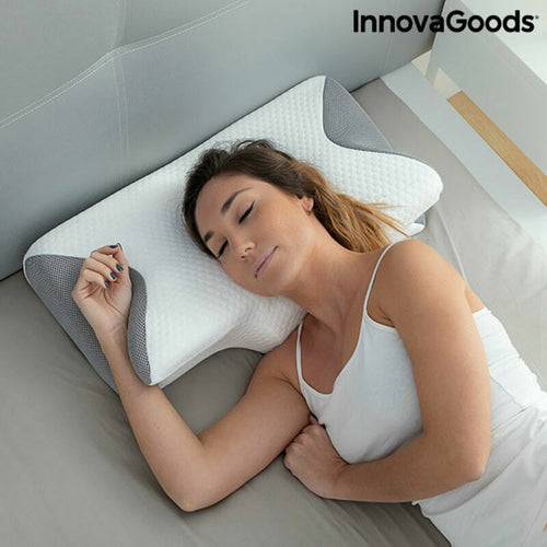 Oreiller Cervical Ergonomique à Mémoire de Forme Confort InnovaGoods - Soulagement des Douleurs Cervicales