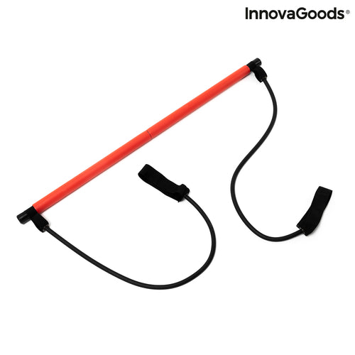 Barre de fitness avec bandes de résistance et guide d’exercices Resibar