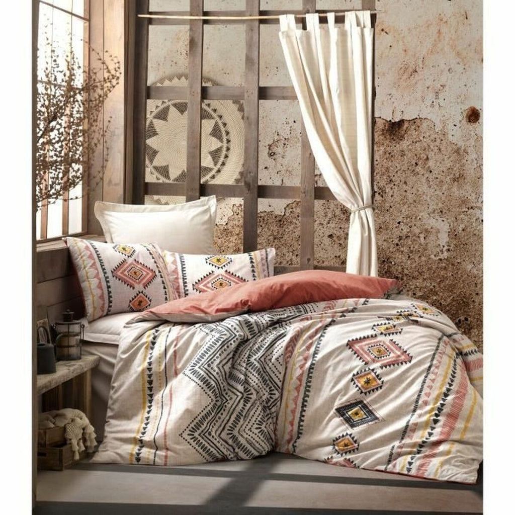 Parure de Couette BigBuy Home — 220x240 cm, Coton 100%, Rouge Intense