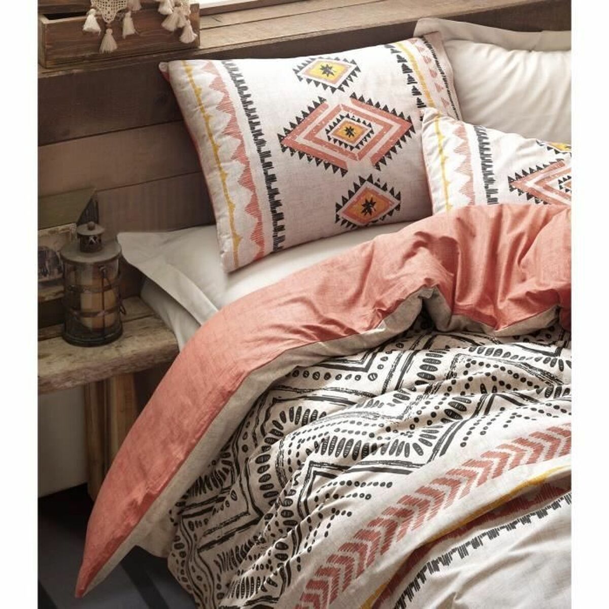 Parure de Couette BigBuy Home — 220x240 cm, Coton 100%, Rouge Intense