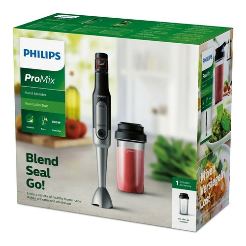 Mixeur Plongeant Philips 800W - Blender à Main en Acier Inoxydable avec Bol 500ml