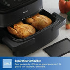 Friteuse à Air Philips NA150/00 7L – Double Panier, Cuisson Sans Huile, Noir