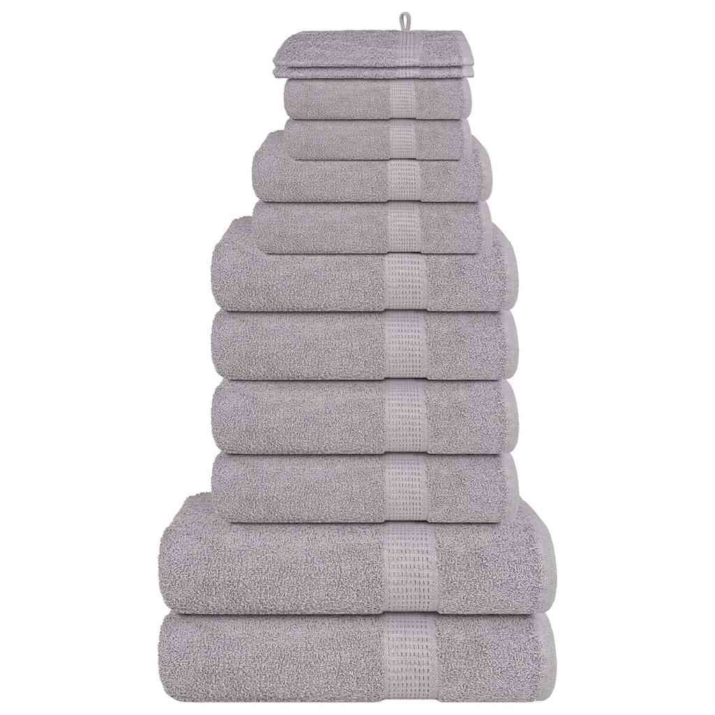 VidaXL 12-piece towel set 360 g m² 100% cotton gray