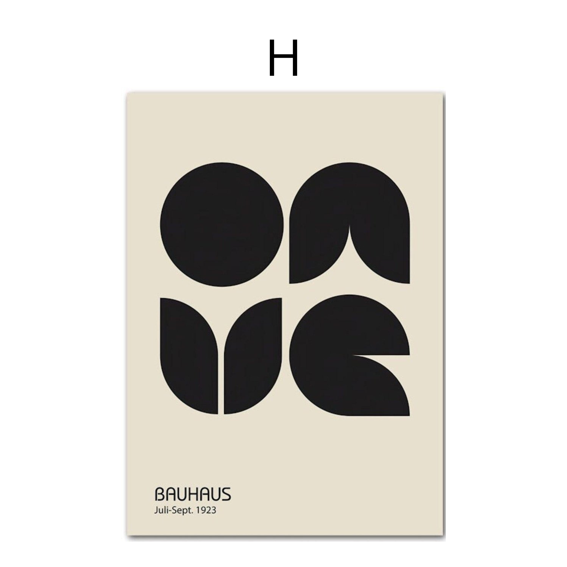 Poster Bauhaus Œil Géométrique – Art Mural Moderne Premium