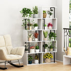 Étagère en S 5 Niveaux Gadroad – Blanc | 38 x 157 cm | Bois & Métal