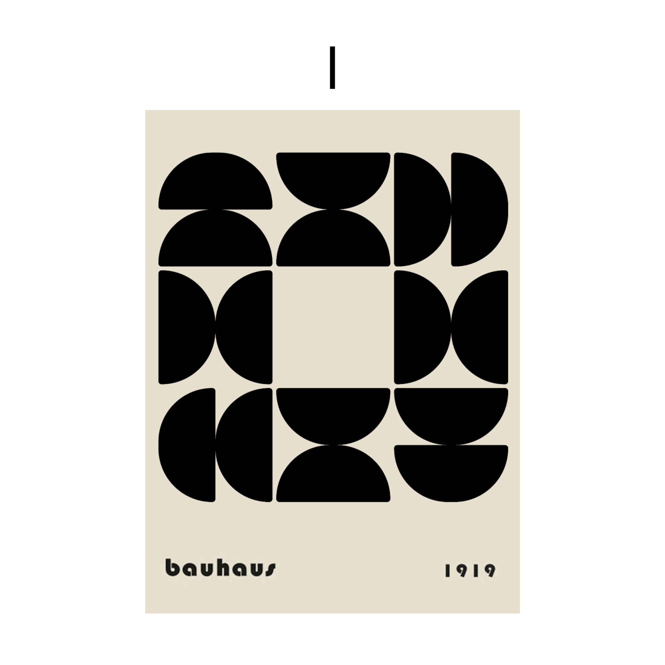 Poster Bauhaus Œil Géométrique – Art Mural Moderne Premium