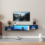 Meuble TV flottant mural de 166cm  LED 20 couleurs et charge