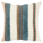 Housses de Coussin Chenille Rayées Boho 45x45 cm - Coton Lin Fermeture Éclair